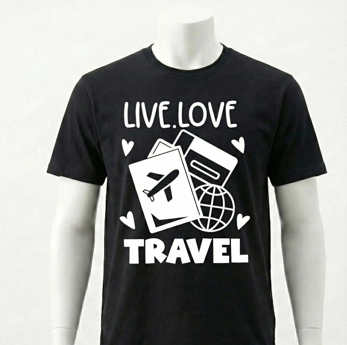 Live Love Explore travel graphic t-shirt