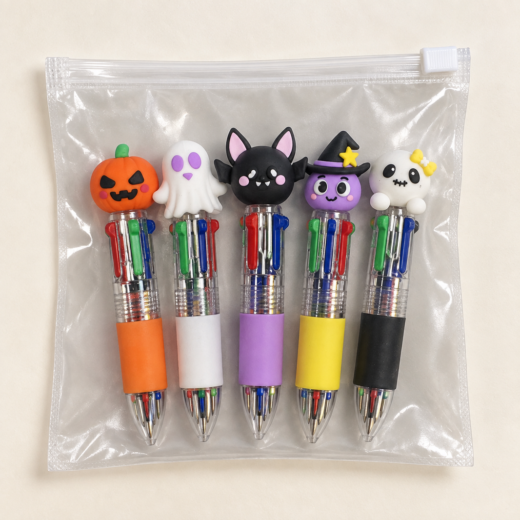 Halloween Multi-Colour Pens, Set of 5
