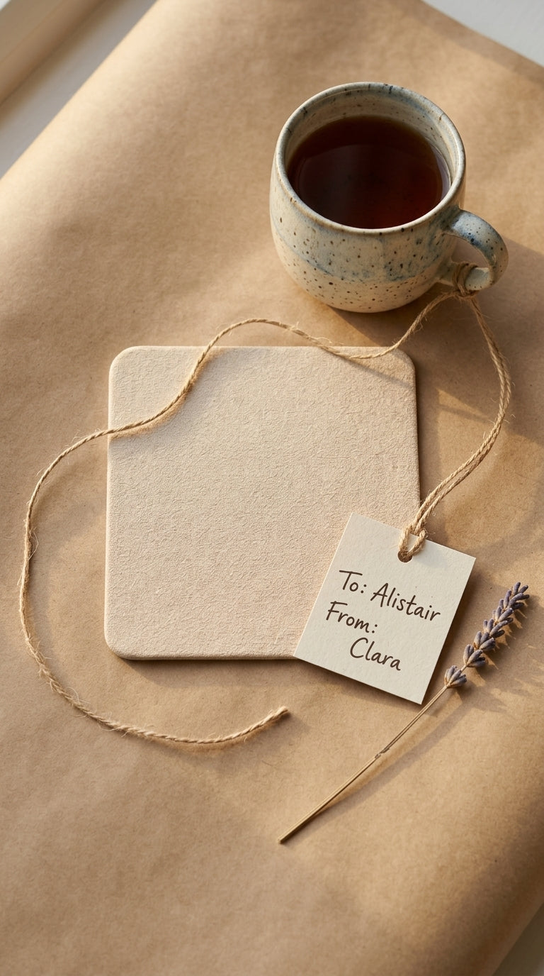 Personalised Fabric Coffee Coaster | Custom Funny Quote Soft Desk Mug Rug - Laren Craft