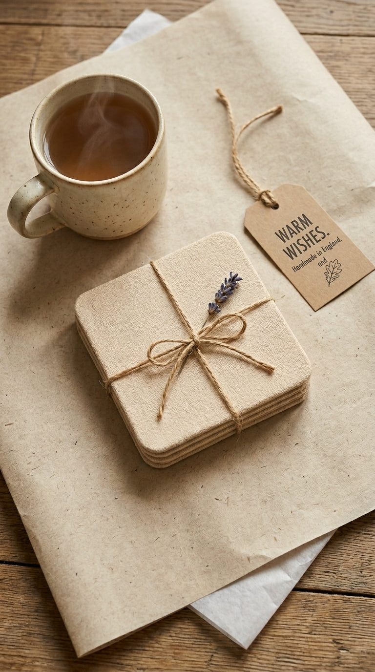 Personalised Fabric Coffee Coaster | Custom Funny Quote Soft Desk Mug Rug - Laren Craft
