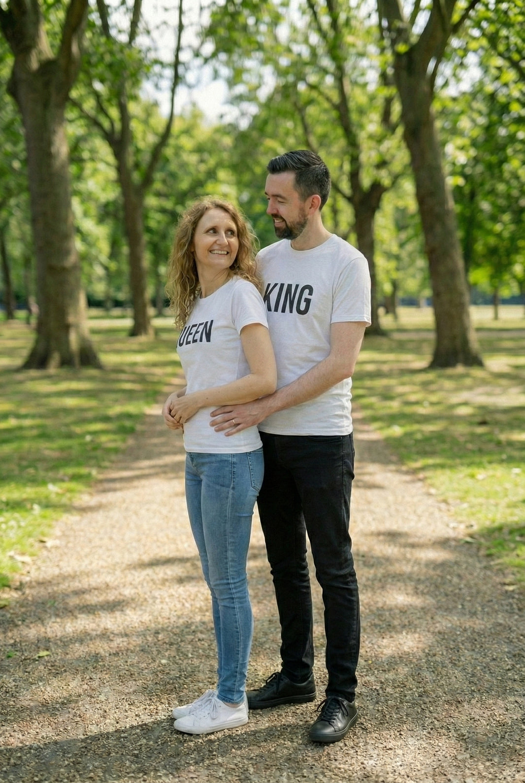 King & Queen Matching Couple T-Shirts | Premium Cotton Set - Laren Craft