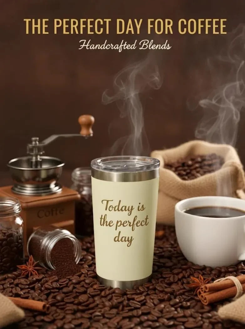 Customer favorite Personalised Insulated Coffee Tumbler featuring Custom Stainless Steel Travel Mug 20oz