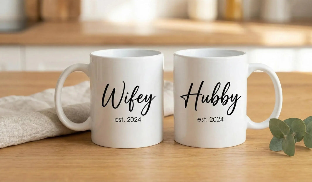 Aesthetic personalised mug custom photo coffee cup minimal design gift UK