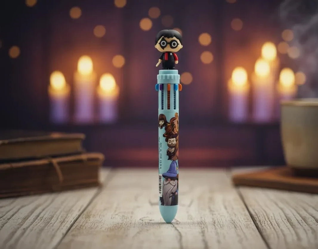 Customer favorite Wizard Theme Gel Pen Set 10 Color featuring Magic Wand Mini Keychains