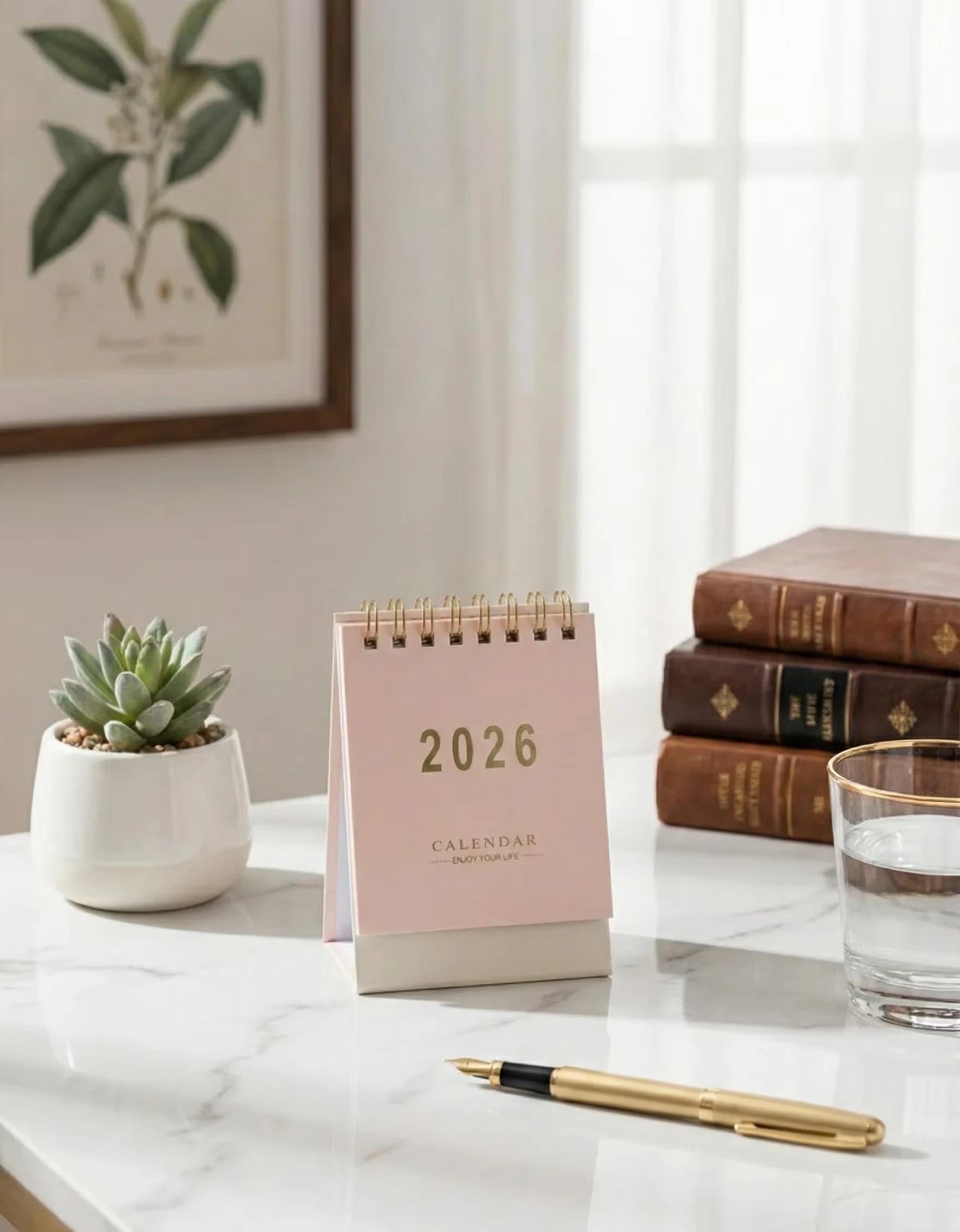 2026 Mini Desk Calendar - Personalized and Handmade