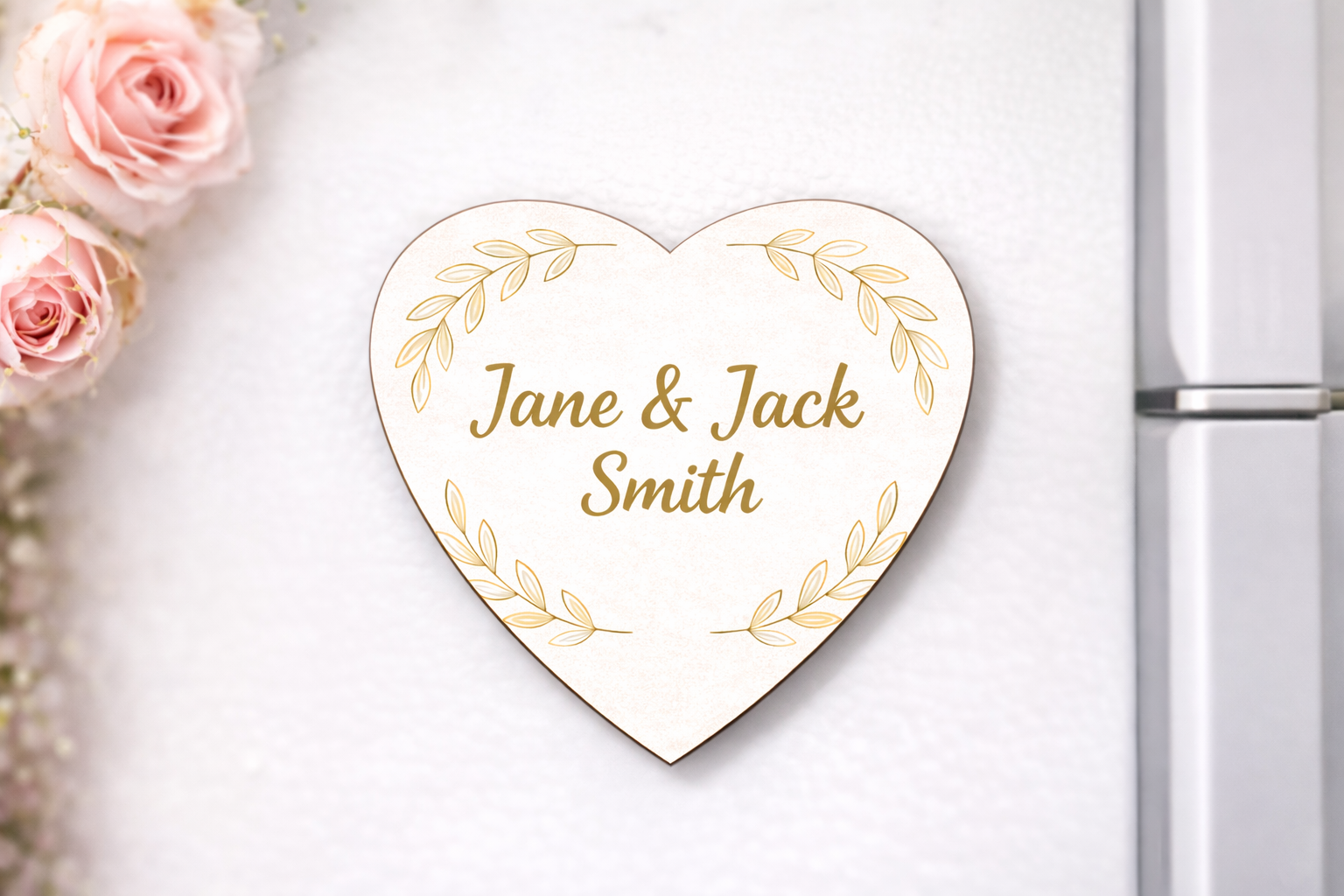 Personalised Lock and Key Heart Fridge Magnet Laren Craft