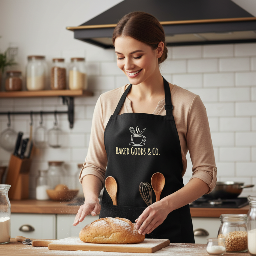 Personalised Professional Apron | Custom Printed Kitchen Apron for Men & Women | BBQ, Baking & Barista Gift - Laren Craft