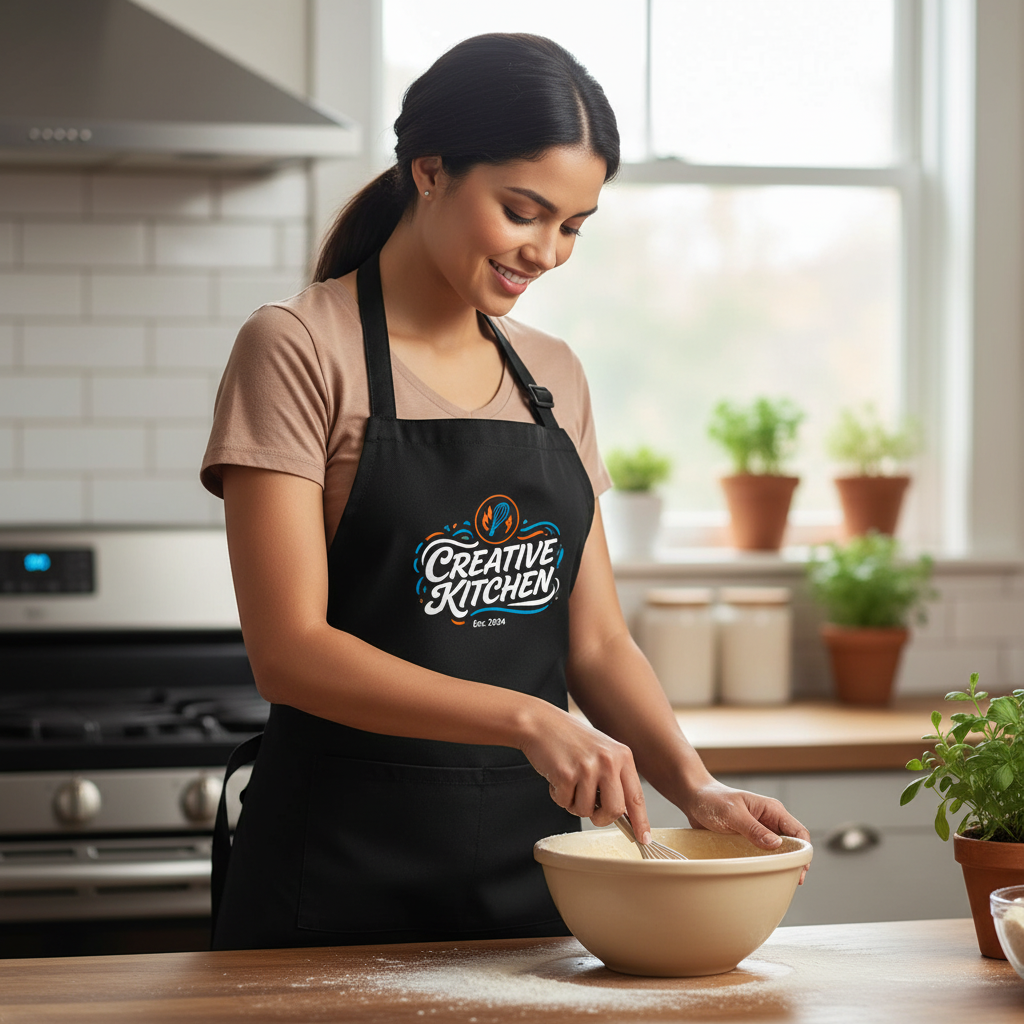 Personalised Professional Apron | Custom Printed Kitchen Apron for Men & Women | BBQ, Baking & Barista Gift - Laren Craft