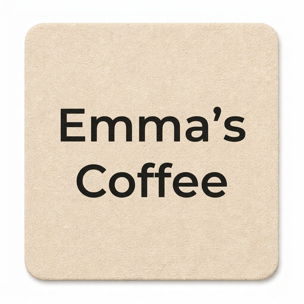 Personalised Fabric Coffee Coaster | Custom Funny Quote Soft Desk Mug Rug - Laren Craft