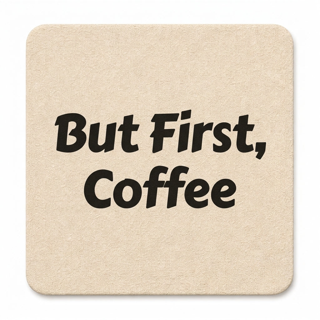 Personalised Fabric Coffee Coaster | Custom Funny Quote Soft Desk Mug Rug - Laren Craft