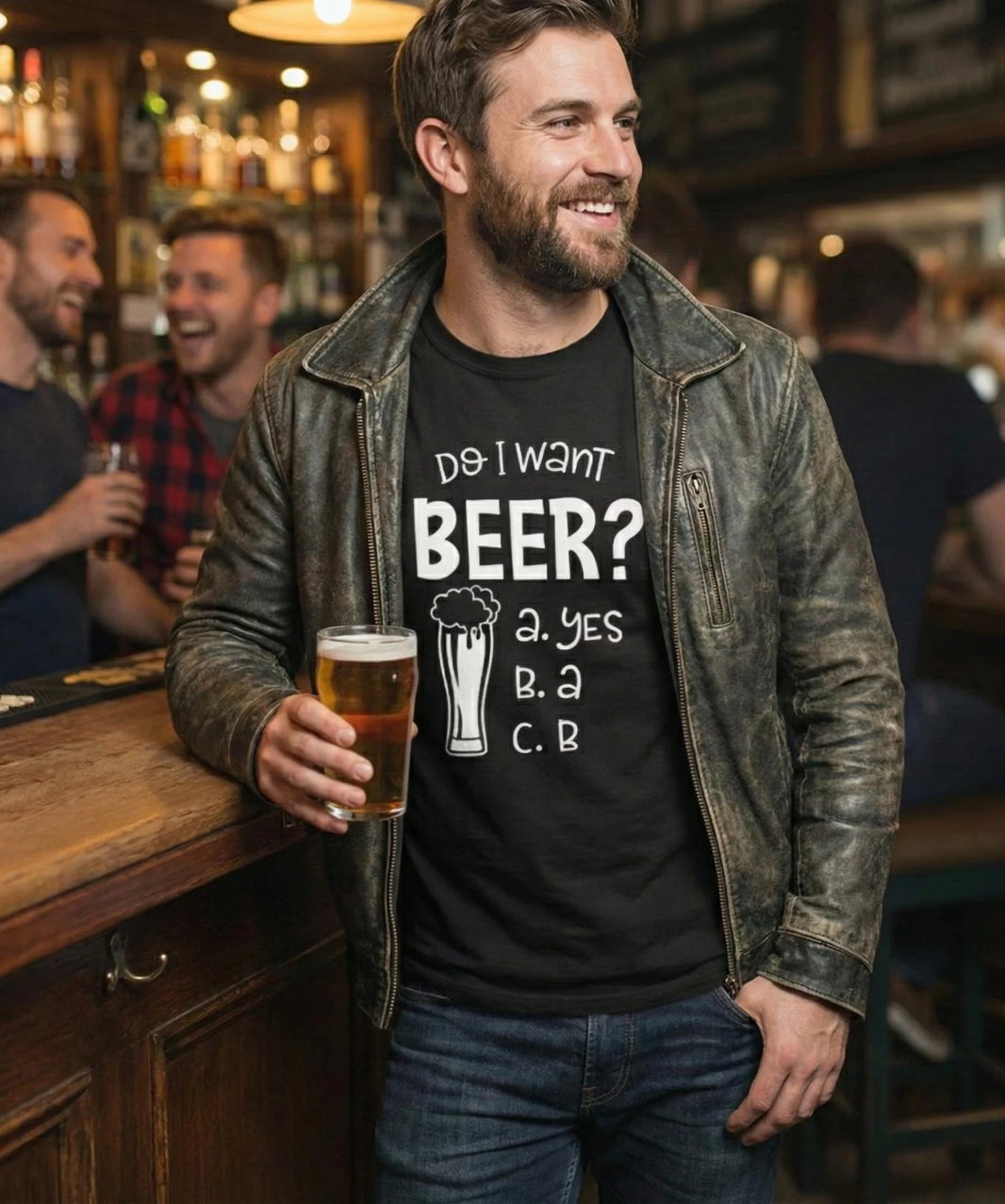 Funny Beer T-shirt - Personalized and Handmade
