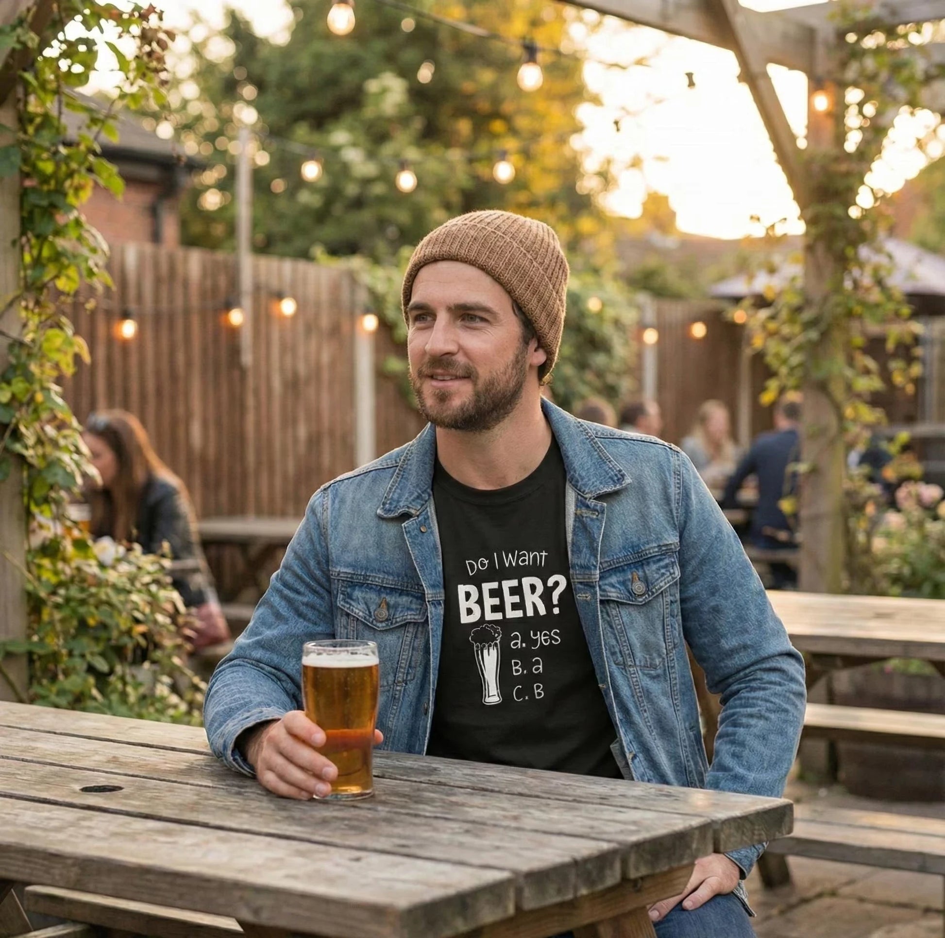 Zoomed in view of Funny Beer Tshirt