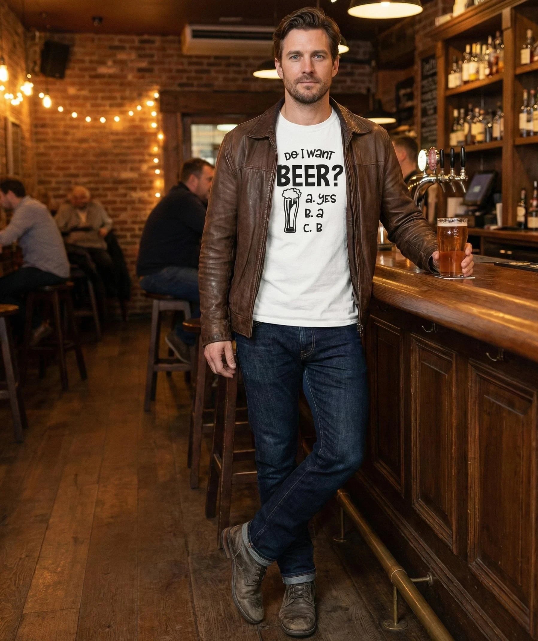 Main view of Funny Beer T featuring Shirt Men Humorous Drinking Gift Craft Beer Tee UK Handmade Cotton