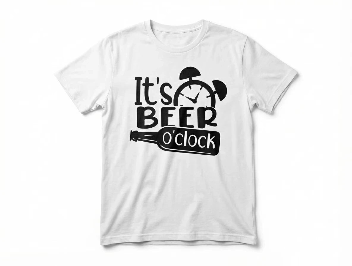It's Beer O'Clock Graphic T-Shirt - Personalized and Handmade