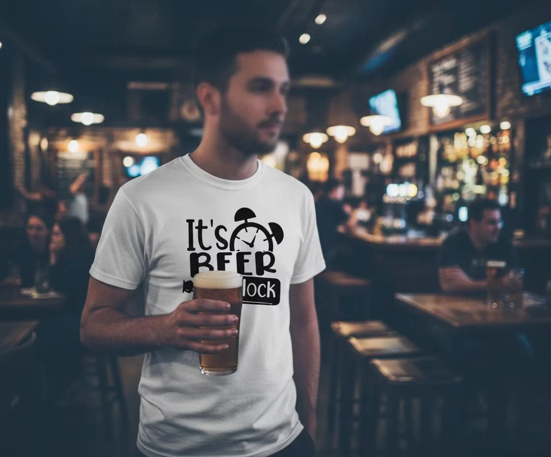 Customer favorite It's Beer O'Clock Graphic T-Shirt featuring Shirt  Funny Drink Lover Tee