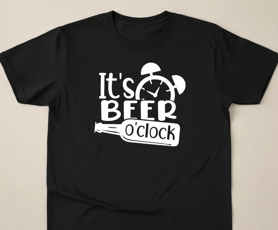Unique It's Beer O'Clock Graphic T-Shirt gift idea