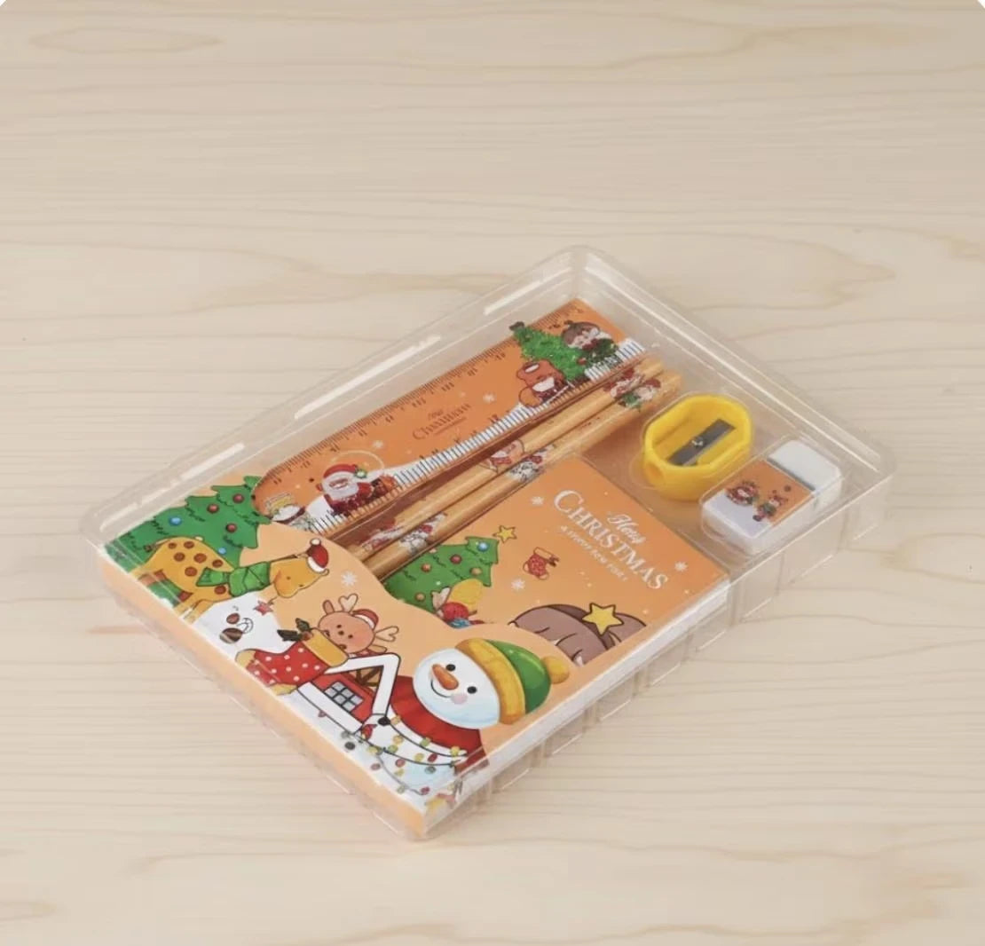 Unique Kids Christmas Stationery Set Stocking Stuffer School Gift Box gift idea