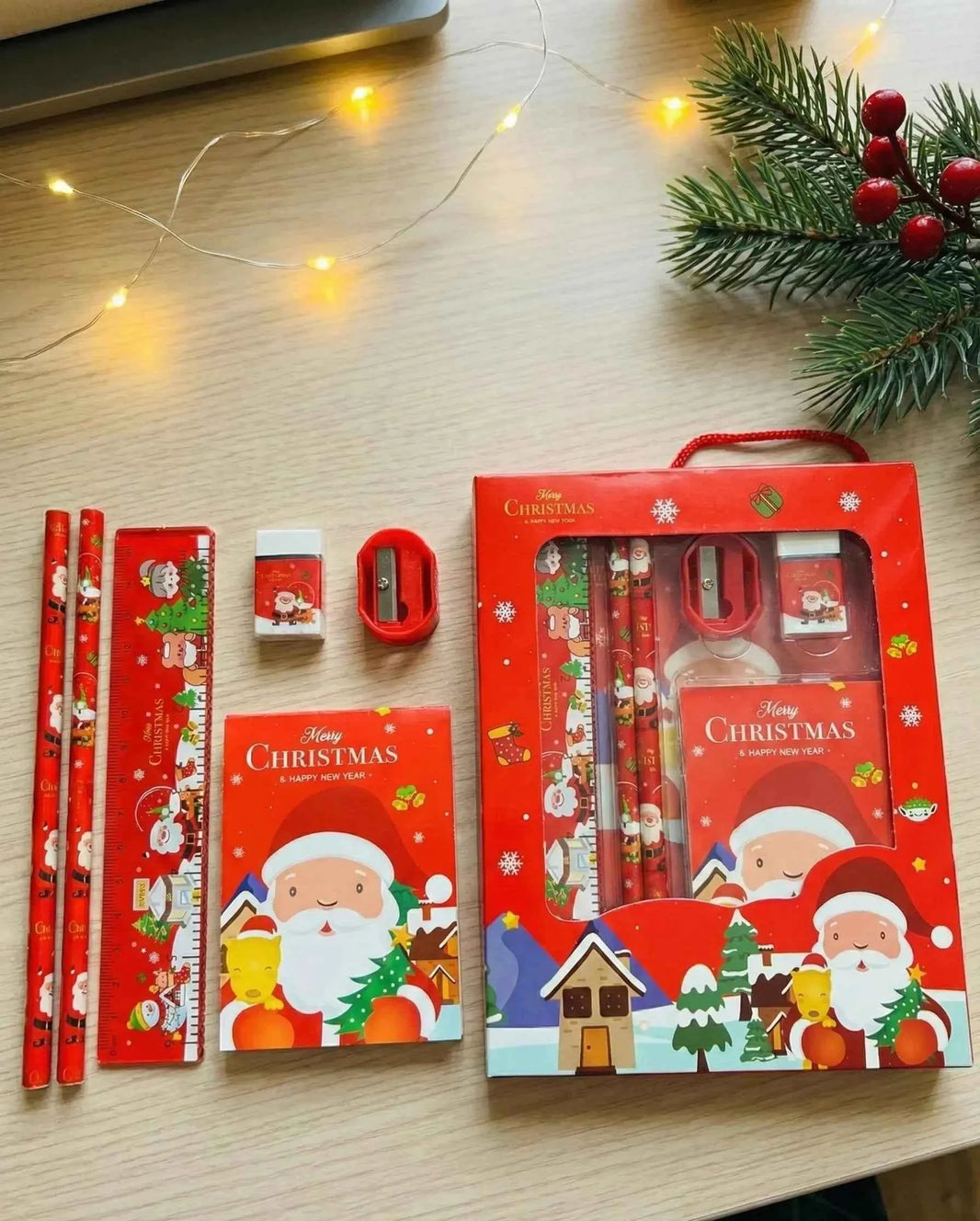 Kids Christmas Stationery Gift Box | Cute Stocking Filler & School Set | 4 Festive Themes