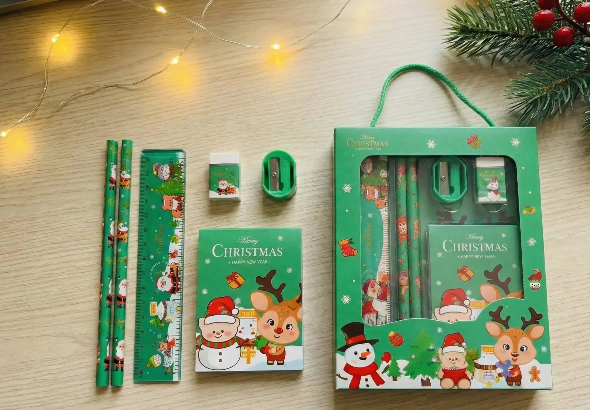 Unique Kids Christmas Stationery Set Stocking Stuffer School Gift Box gift idea