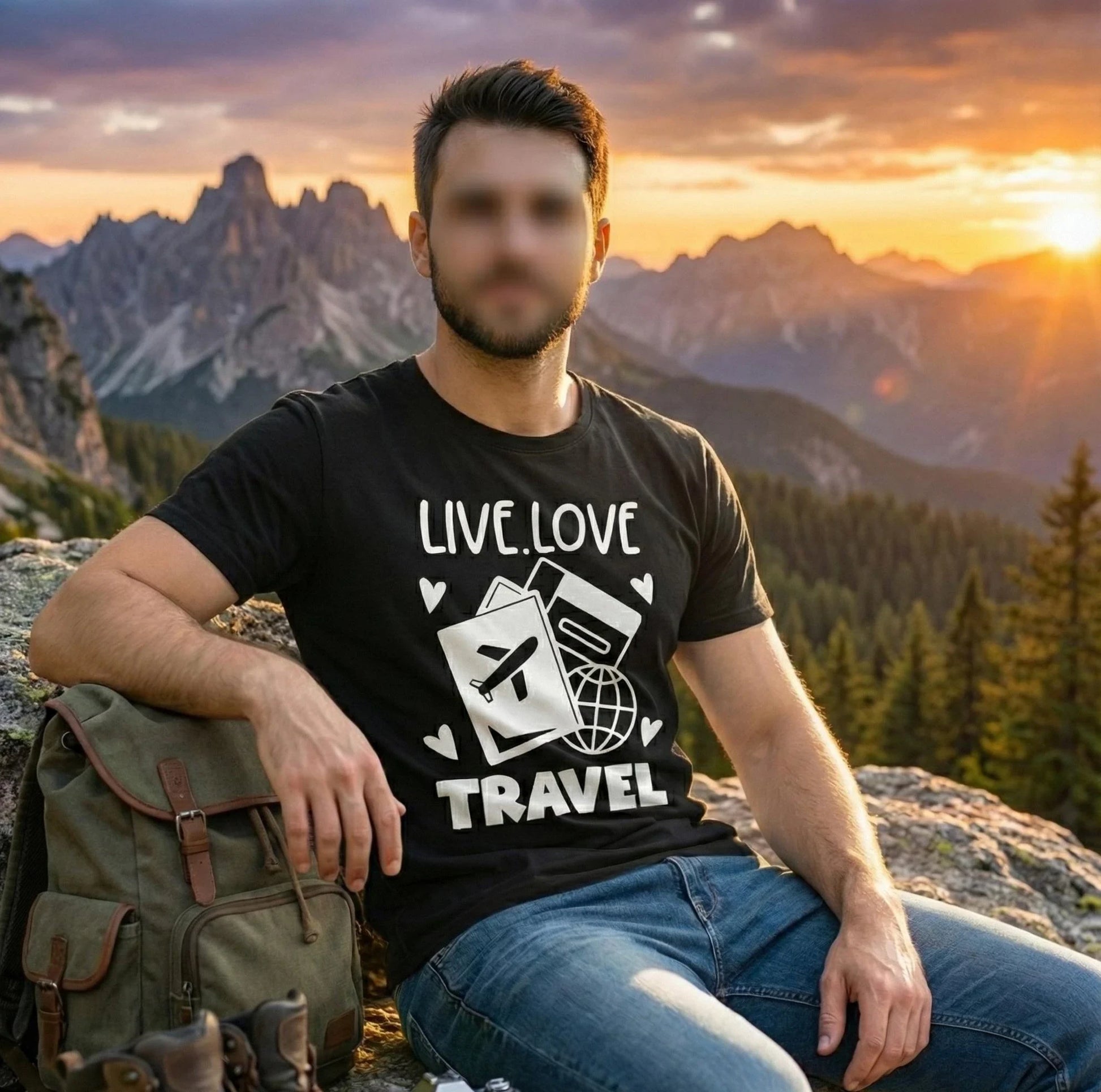 Customer favorite Live Love Explore Graphic Tee – Wanderlust Adventure Cotton Tshirt featuring Shirt Gift