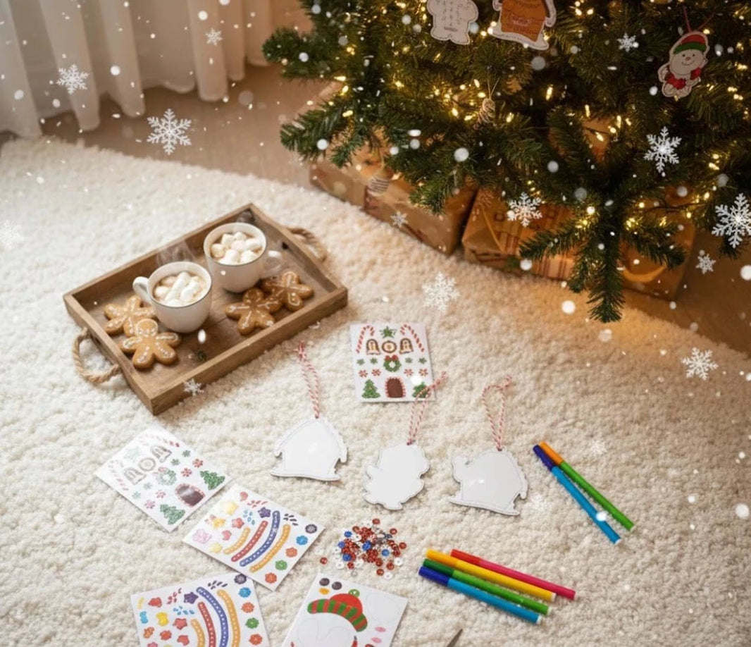 Close up detail of Festive Kids' Activity & Family Fun! on Personalise Your Own Christmas Ornament Craft Kit