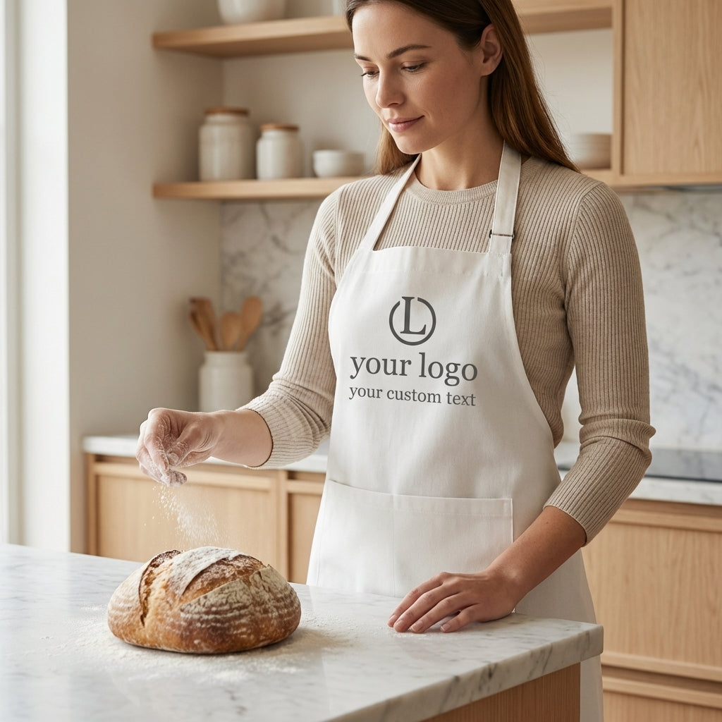 Personalised Professional Apron | Custom Printed Kitchen Apron for Men & Women | BBQ, Baking & Barista Gift - Laren Craft