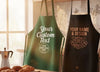Close up detail of Personalized Printed Kitchen Apron for Women & Men   Any Text on Personalised Apron