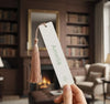 Close up detail of Custom Name  Icon or Quote   Tassel Bookmark on Personalised Bookmark