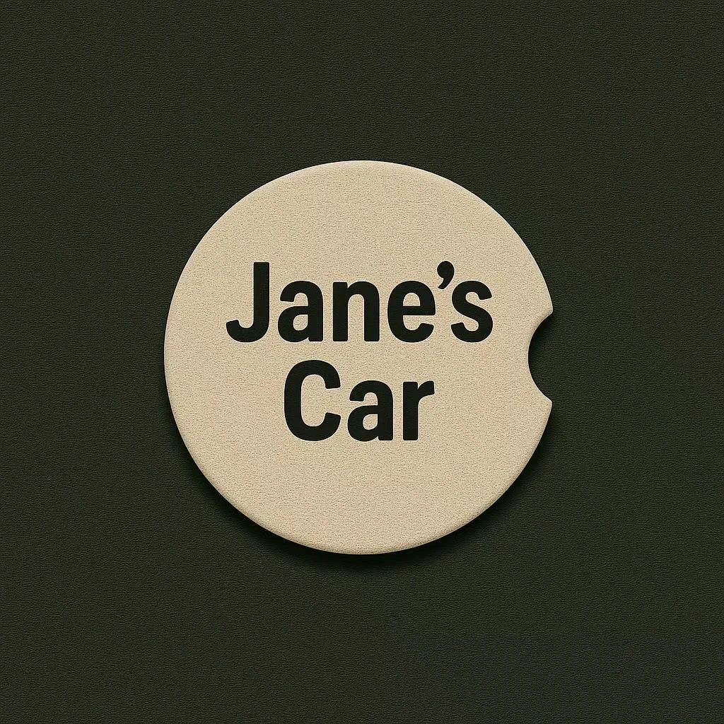 Personalised Car Coaster - Personalized and Handmade