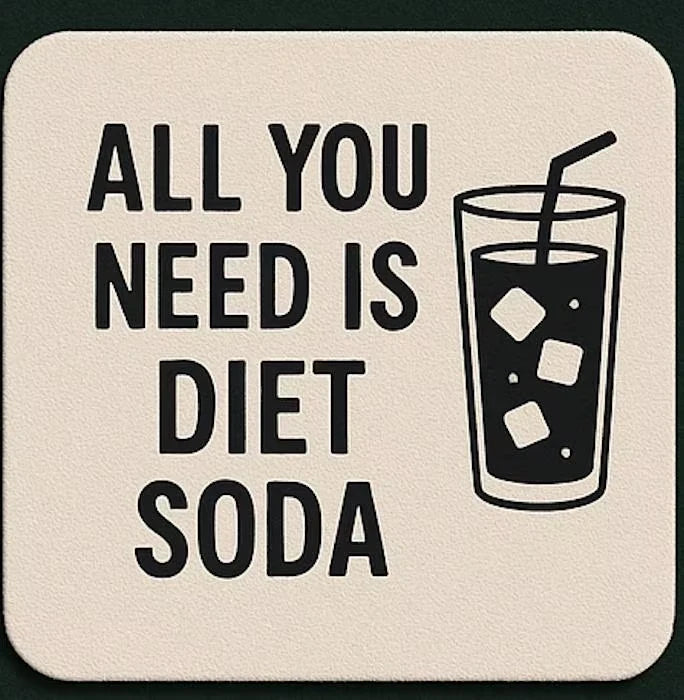 Funny Quote Gift  Desk Accessory themed Personalised Fabric Coffee Coaster