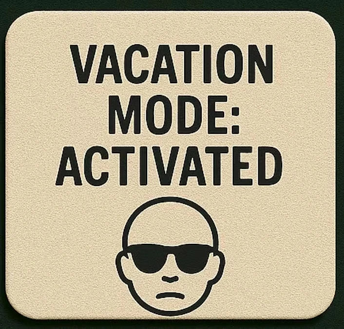 Close up detail of Funny Quote Gift  Desk Accessory on Personalised Fabric Coffee Coaster