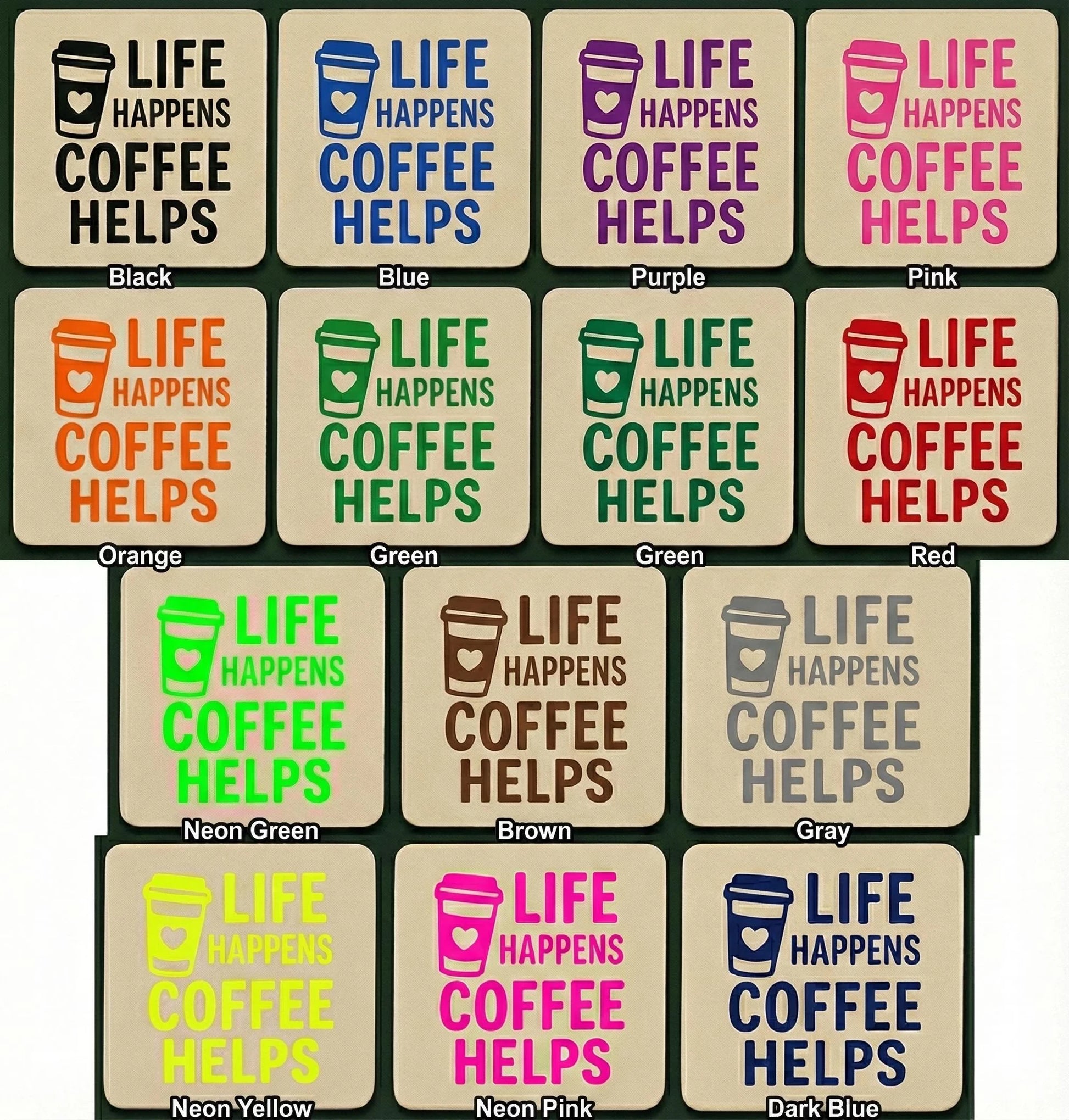 Personalised Fabric Coffee Coaster - Personalized and Handmade