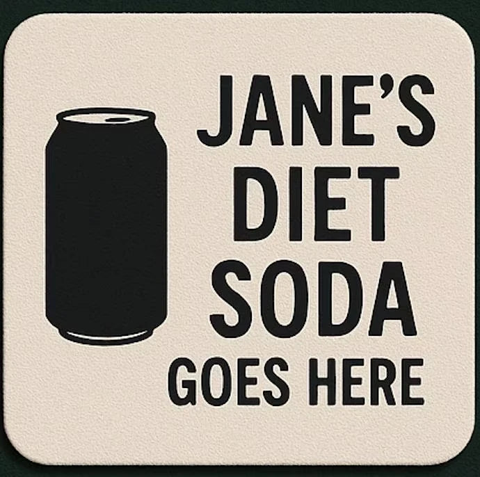 Custom Personalised Fabric Coffee Coaster by LarenCraft