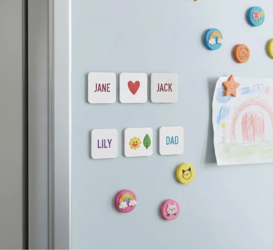 Custom Personalised Fridge Magnets Set of 3 Custom Name Photo Gift by LarenCraft