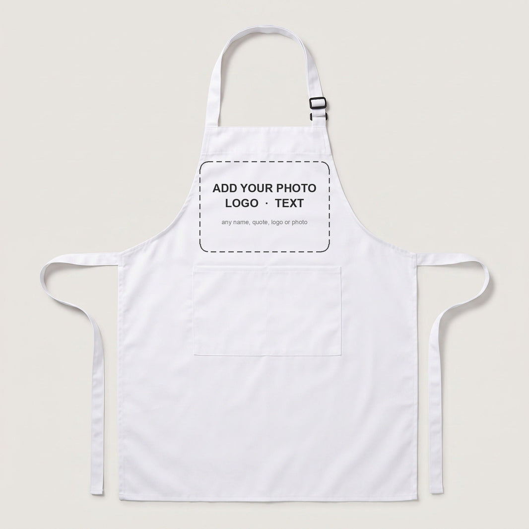 Custom apron print area — add your own photo, logo or text to the bib