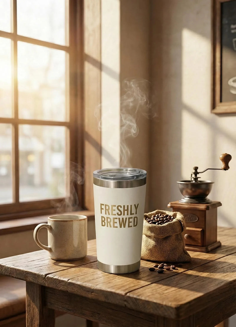 Custom Personalised Insulated Coffee Tumbler by LarenCraft