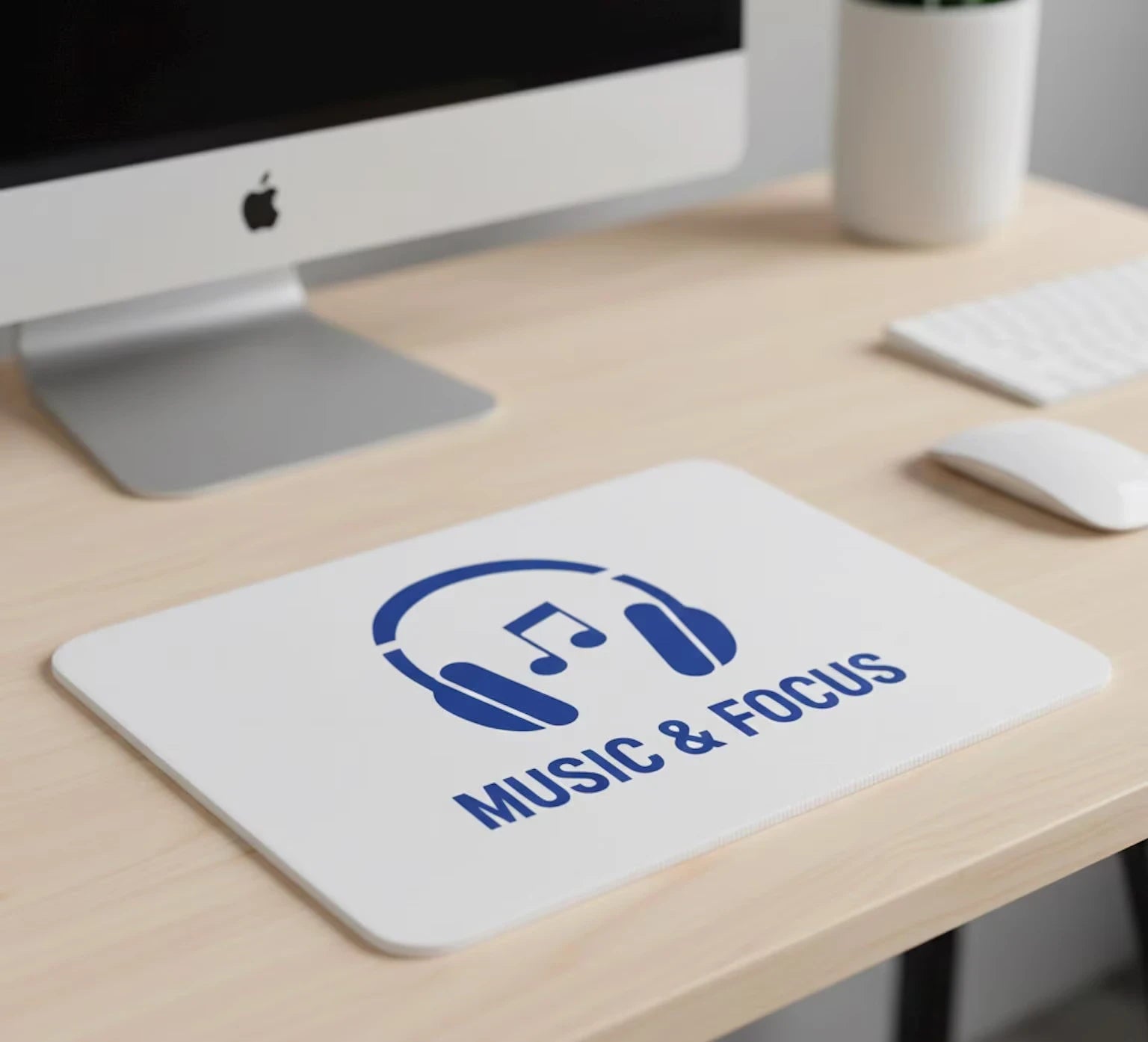 Zoomed in view of Personalised Mouse Pad Custom Photo Name Desk Mat