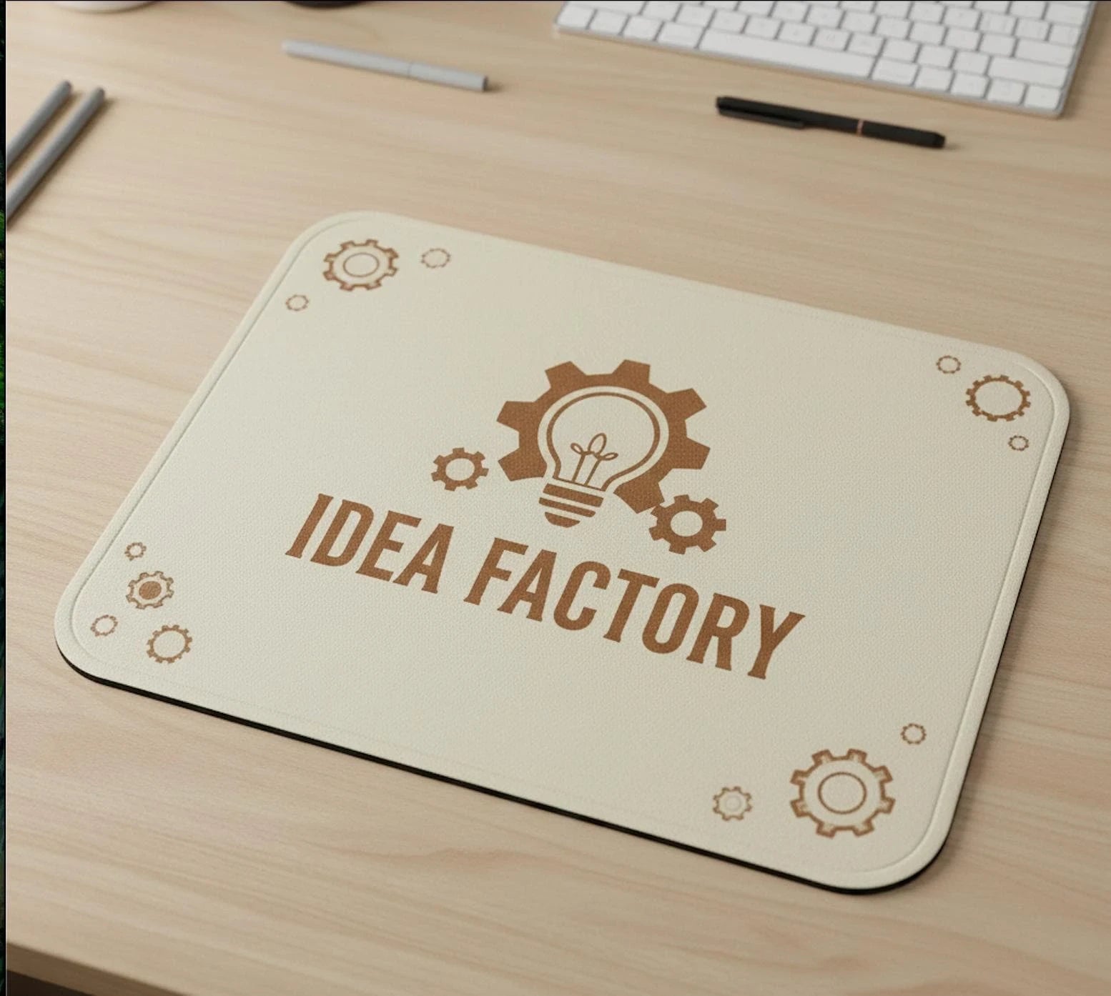 Personalised Mouse Pad Custom Photo Name Desk Mat with Non Slip Rubber Base Mousepad  Personalized Gift in use