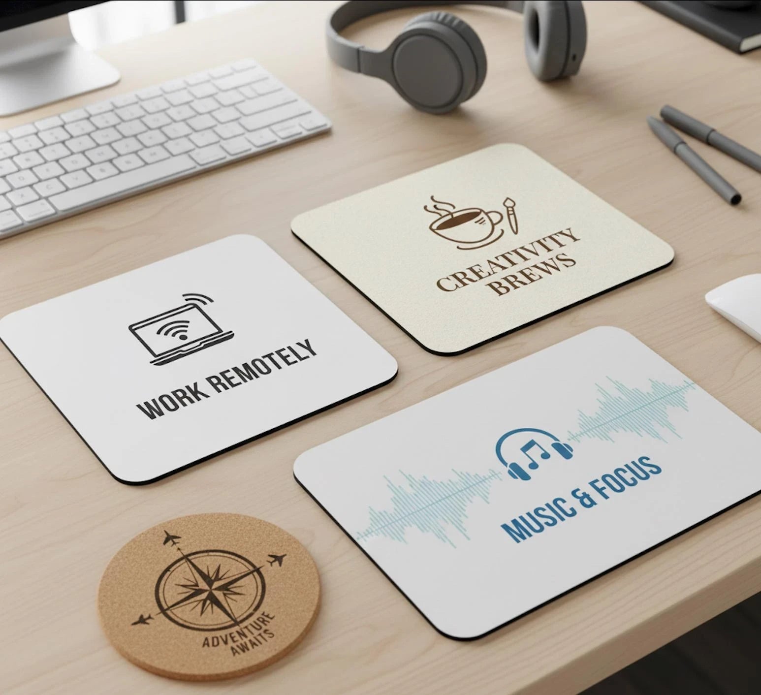 Customer favorite Personalised Mouse Pad Custom Photo Name Desk Mat featuring Non Slip Rubber Base Mousepad  Personalized Gift
