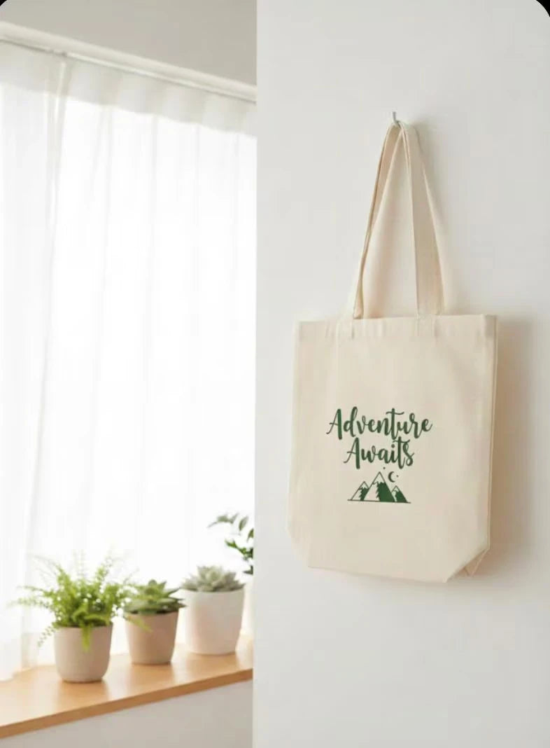 Close up detail of Custom Line Art Canvas Bag on Personalised Pet Portrait Tote Bag