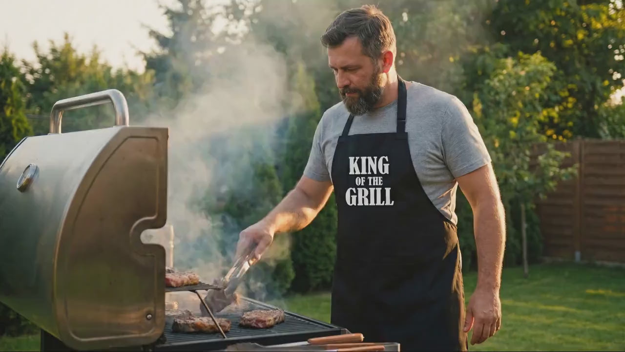 Personalised Professional Apron | Custom Printed Kitchen Apron for Men & Women | BBQ, Baking & Barista Gift