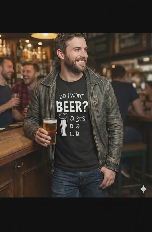 Funny "Beer Logic" T-Shirt for Men | Humorous Craft Beer Gift | 100% Cotton Hand-Finished in UK