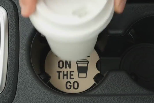 Personalised Car Coaster | Custom Cup Holder Insert | Absorbent New Driver Gift UK