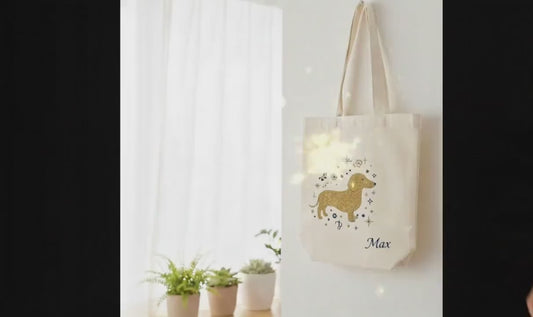 Personalised Pet Portrait Tote Bag | Custom Line Art Canvas Bag | Aesthetic Daily Essentials Tote