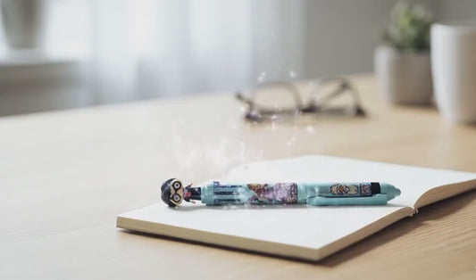 Wizard Theme 10-Colour Gel Pen & Bonus Keychain Set | Magic Wand Stationery Gift | Fantasy Book Lover Present