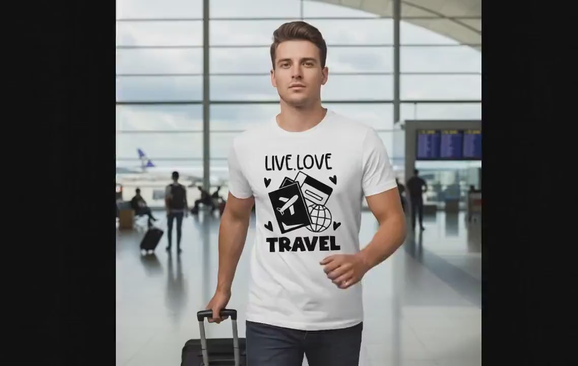 Live Love Explore Travel T-Shirt | Wanderlust Adventure Graphic Tee | 100% Premium Cotton Gift for Travellers