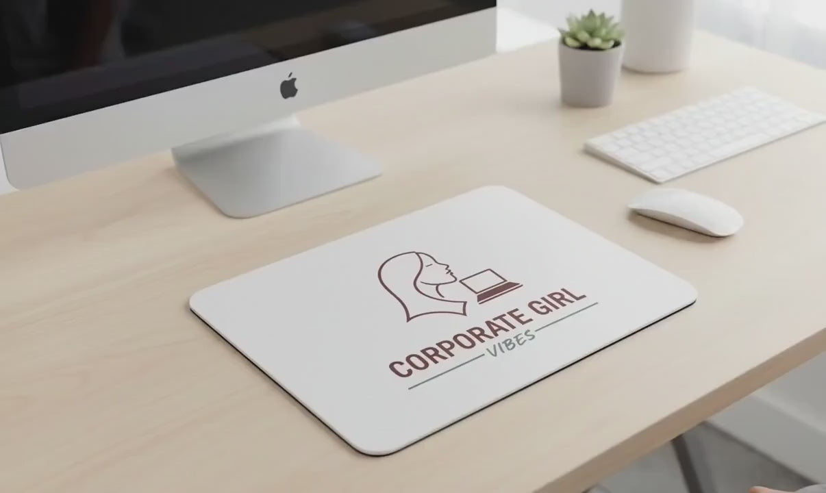 Personalised Mouse Pad with Custom Photo or Name | Non-Slip Rubber Base Desk Mat | Unique Home Office Decor Gift