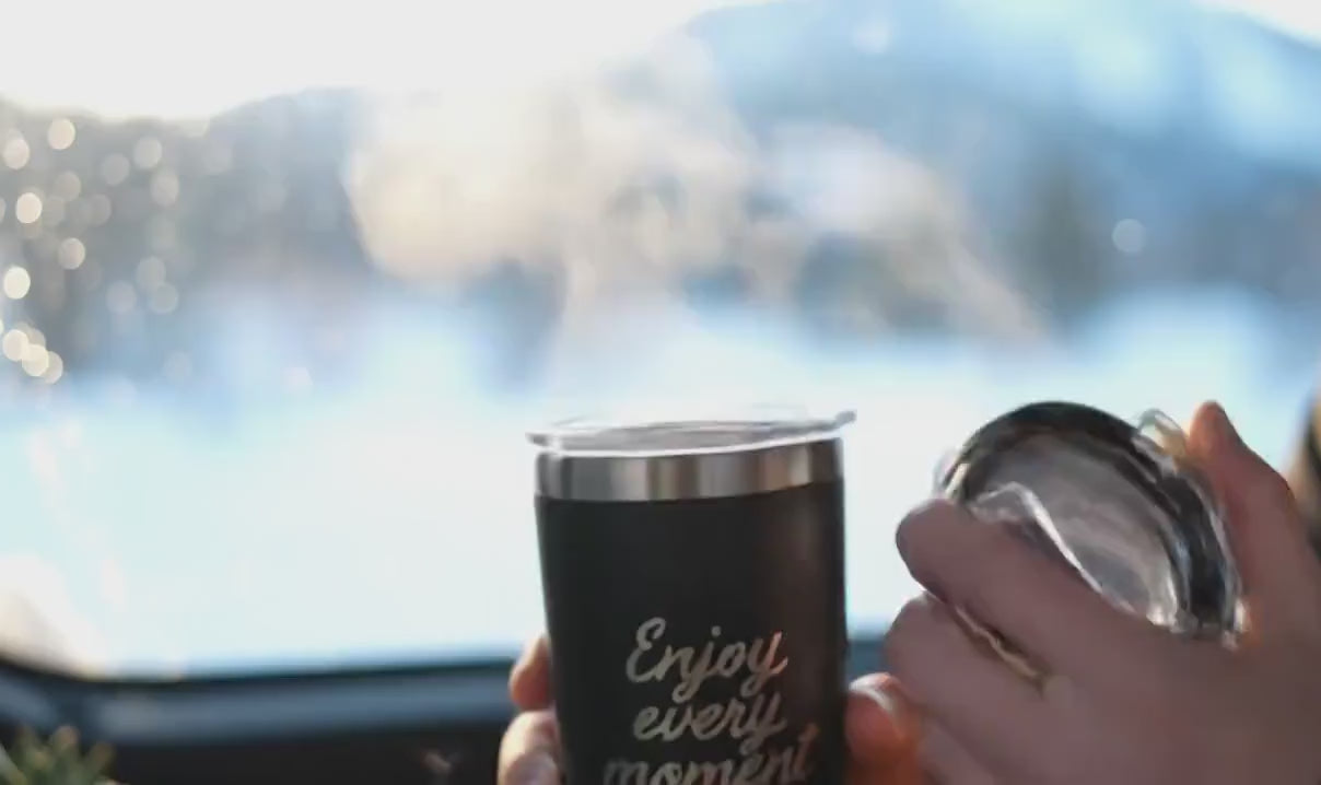 20oz Personalised Insulated Coffee Tumbler | Custom Stainless Steel Travel Mug | Leak-Proof Reusable Flask