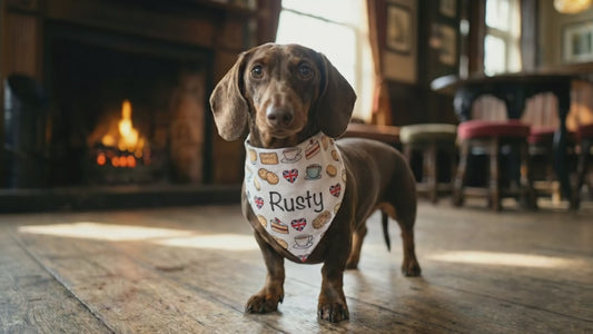 Personalised White Pet Bandana – Design Your Own Dog & Cat Scarf