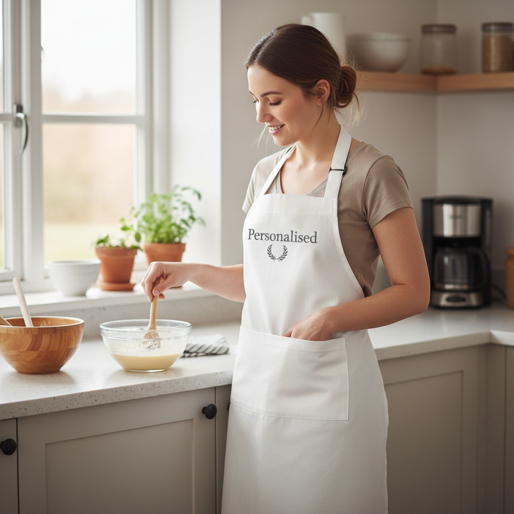 Personalised Professional Apron | Custom Printed Kitchen Apron for Men & Women | BBQ, Baking & Barista Gift - Laren Craft